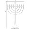 Modern Solid Metal Judaica Hanukkah Menorah 9 Branched Candelabra
